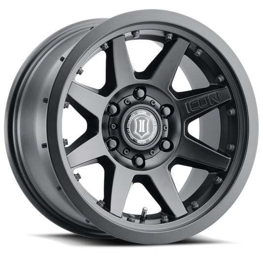 Icon Rebound Pro 17x8.5 6x5.5 25mm Offset 5.75in BS 95.1mm Bore Satin Black Wheel - Mammoth Racing -