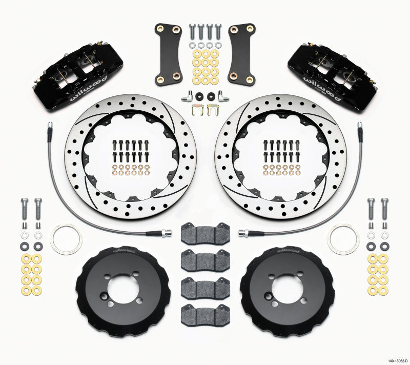 Wilwood Dynapro 6 Front Hat Kit 12.88in Drilled 2002-Up Mini Cooper w/ Lines - Mammoth Racing -