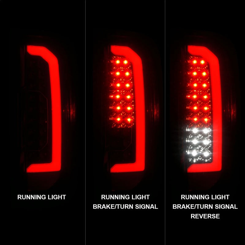 ANZO 15-21 GMC Canyon Full LED Tail Lights w/ Red Lightbar Black Housing Smoke Lens - Mammoth Racing -