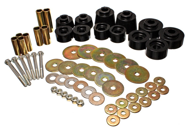 Energy Suspension Body Mount Set - Std. & Extra Cab - Black - Mammoth Racing -