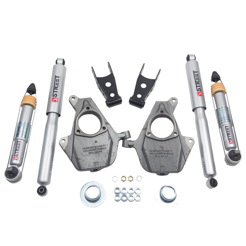 Belltech Lowering KIT 16.5-18 Chevy Silverado/Sierra All Cab 2in F / 2or3in R w/ Street Perf Shocks - Mammoth Racing -