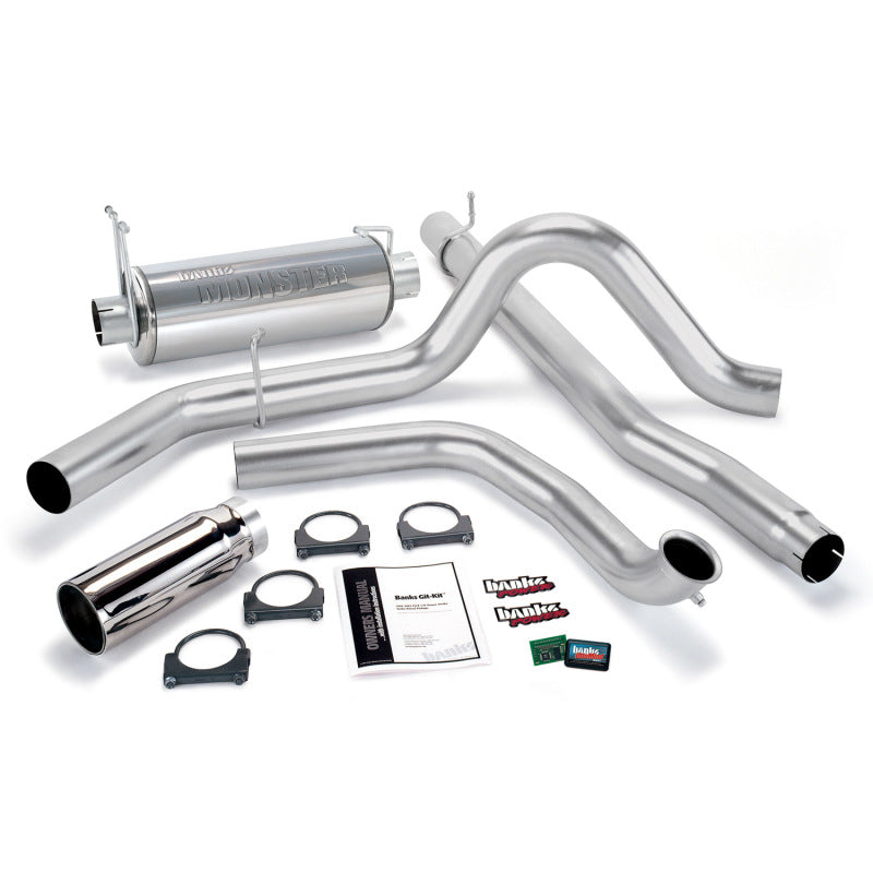 Banks Power 99 Ford 7.3L Truck w/Cat Conv Git-Kit - SS Single Exhaust w/ Chrome Tip - Mammoth Racing -