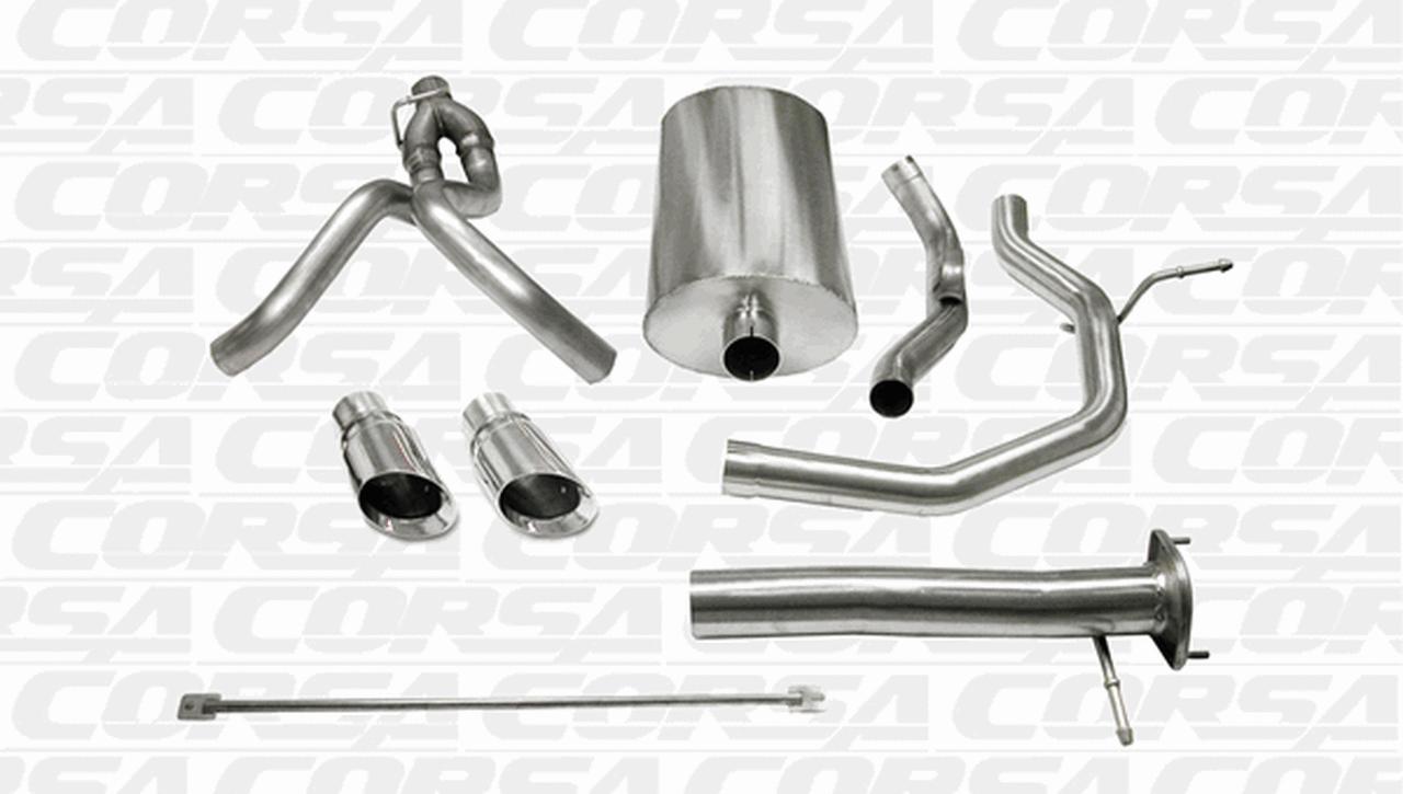 Corsa 03-06 Chevrolet SSR 5.3L V8 Polished Sport Cat-Back Exhaust - Mammoth Racing -