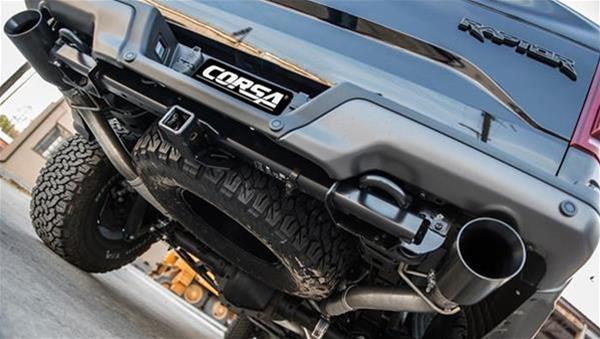 Corsa 2017 Ford F-150 Raptor 3in Inlet / 5in Outlet Gunmetal PVD Tip Kit (For Corsa Exhaust Only) - Mammoth Racing -