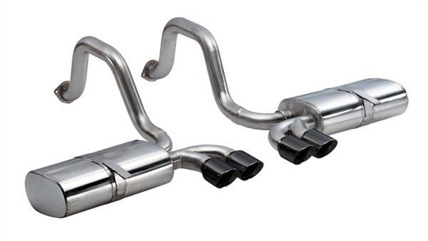 Corsa 97-04 Chevrolet Corvette C5 Z06 5.7L V8 Black Sport Axle-Back Exhaust - Mammoth Racing -