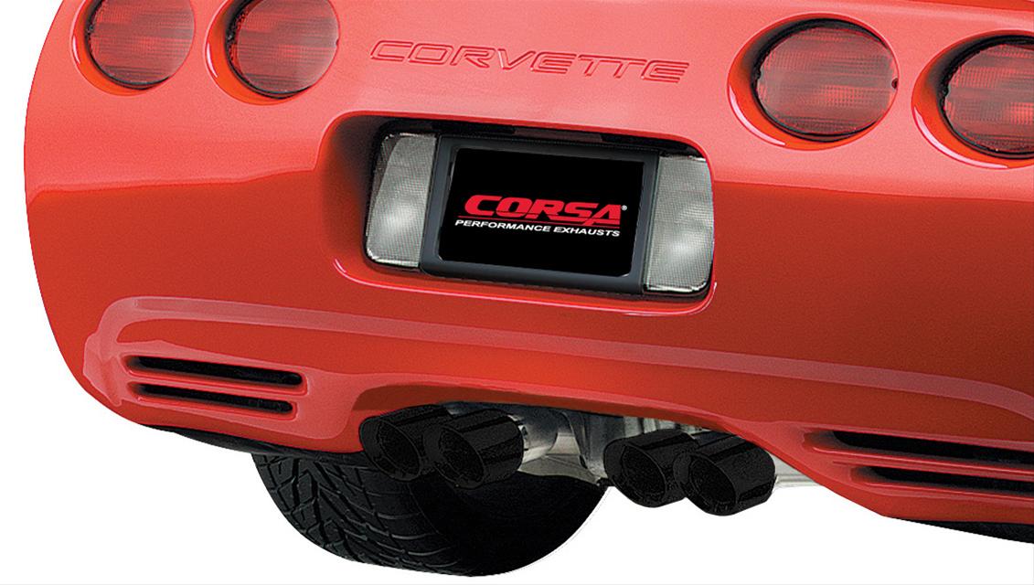 Corsa 97-04 Chevrolet Corvette C5 Z06 5.7L V8 Black Sport Axle-Back Exhaust - Mammoth Racing -