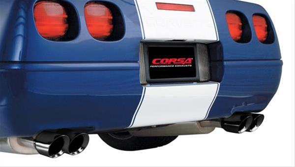 Corsa Sport Cat-Back Exhaust w/ Twin 3.5in Black Tips 96-96 Chevrolet Corvette C4 5.7L V8 LT4 - Mammoth Racing -