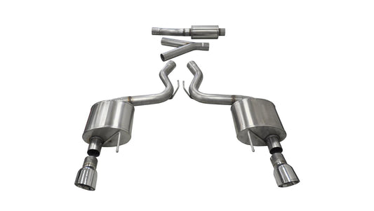 Corsa 15-16 Ford Mustang EcoBoost 2.3T Sport 3in Cat-Back Dual Rear Exit Polished Tips - Mammoth Racing -
