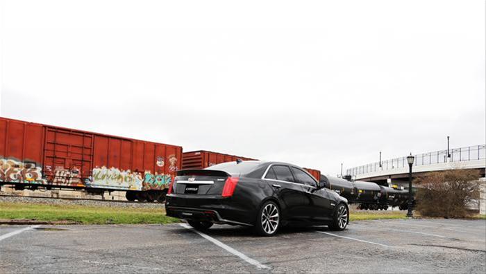Corsa 2016 Cadillac CTS V 6.2L V8 2.75in Black Sport Axle-Back Exhaust - Mammoth Racing -