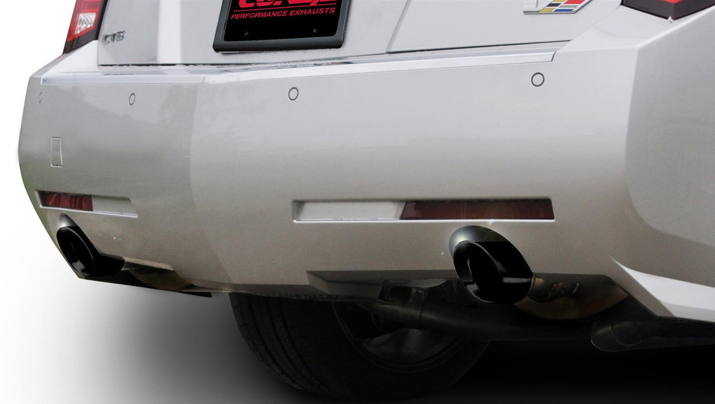 Corsa 11-13 Cadillac CTS Wagon V 6.2L V8 Black Sport Axle-Back Exhaust - Mammoth Racing -