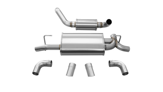 Corsa 18+ Jeep Wrangler JL 2.5in Dual Rear Turn Down Exit Touring Axle-Back Exhaust - Mammoth Racing -