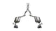 Corsa 18-20 Ford Mustang GT Convertible w/o Active Valves Xtreme Cat-Back w/ Black PVD 4in Tips - Mammoth Racing -