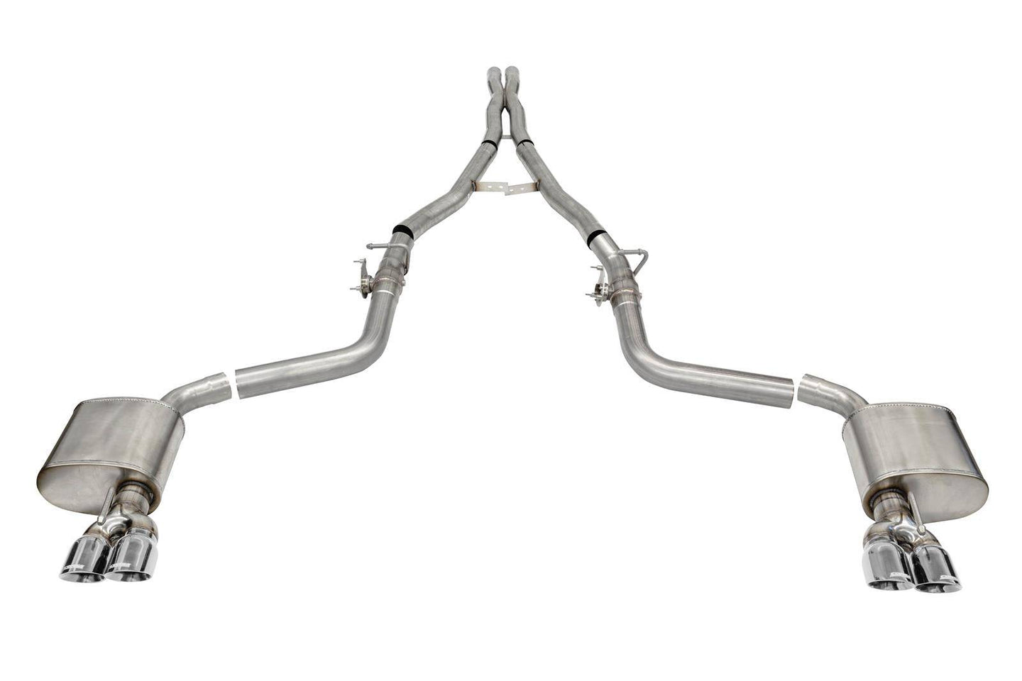 Corsa 15-21 Challenger SRT/Hellcat/Demon/Redeye 2.75in Valved CB DR Exit w/ Twin 3.5in Pol Pro Tips - Mammoth Racing -