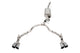 Corsa 21-22 Chevrolet Suburban/GMC Yukon XL 5.3L 4WD Dual Rear 3in - 2.75in CatBack DW 4in Pol Tips - Mammoth Racing -