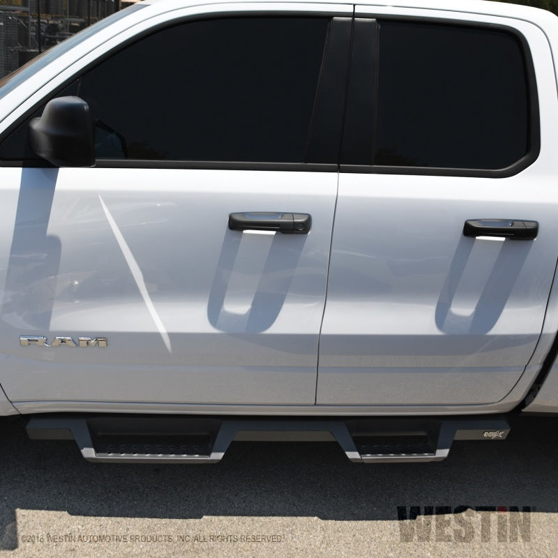 Westin 2019 Ram 1500 Quad Cab Drop Nerf Step Bars - Textured Black - Mammoth Racing -