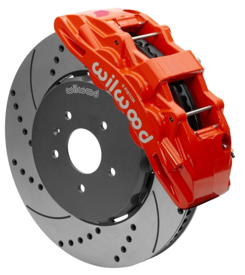 Wilwood Sx6r Front Brake Kit 15in SRP Slotted/Drilled Red w/ Lines 14+ Chevy Corvette C7 - My Store