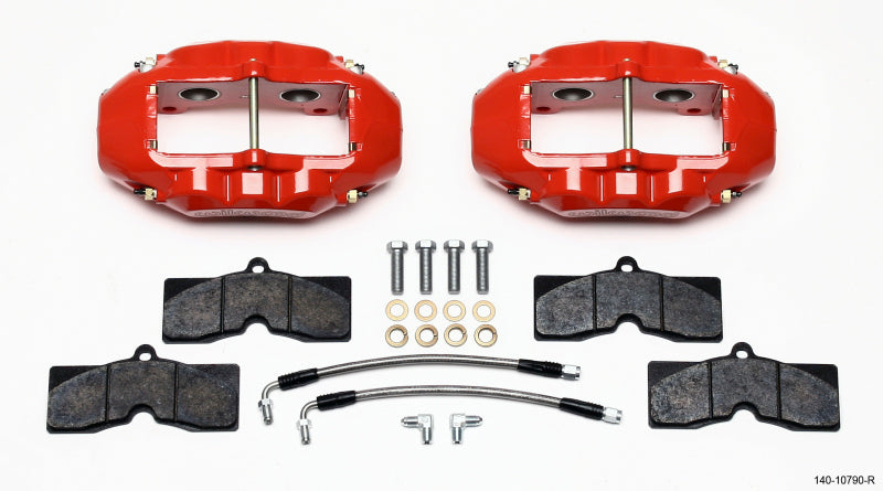 Wilwood D8-4 Rear Caliper Kit Red Corvette C2 / C3 65-82 - Mammoth Racing -