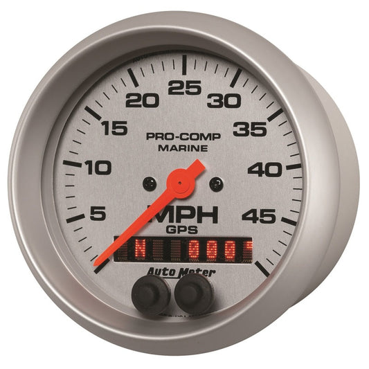 Autometer Marine Silver Ultra-Lite 3-3/8in 50mph GPS Speedometer Gauge - My Store