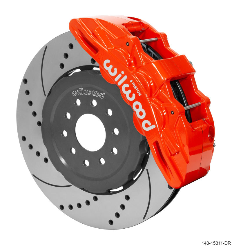 Wilwood Sx6r Front Brake Kit 15in SRP Slotted/Drilled Red 05-13 Chevy Corvette - My Store