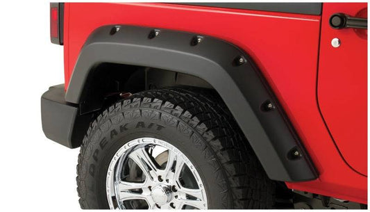 Bushwacker 17-18 Ford F-250 Super Duty Pocket Style Flares 2pc - Black - Mammoth Racing -