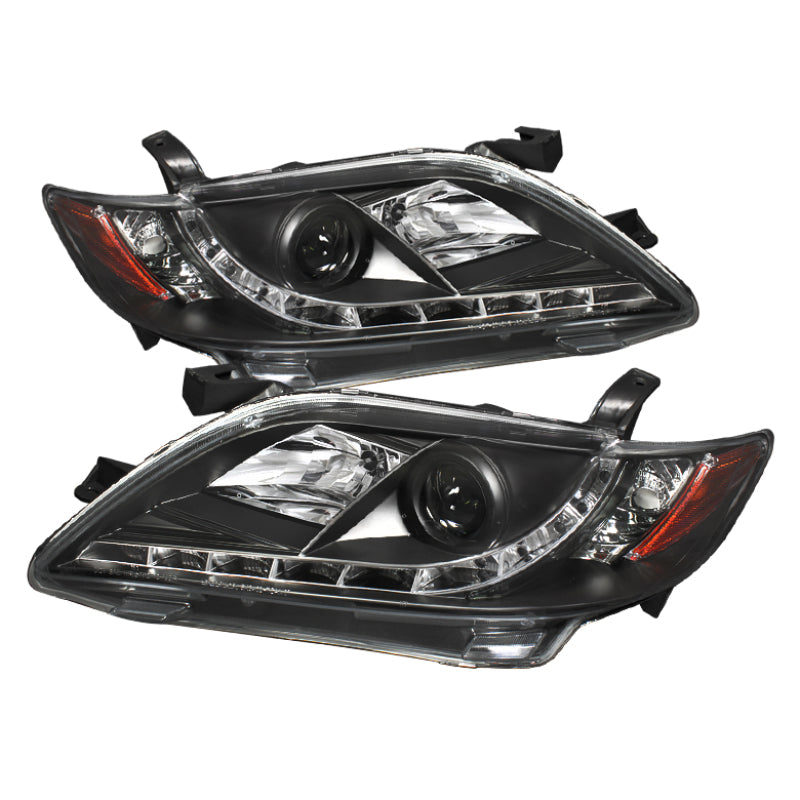 Spyder Toyota Camry 07-09 Projector Headlights DRL Black High H1 Low H7 PRO-YD-TCAM07-DRL-BK - Mammoth Racing -