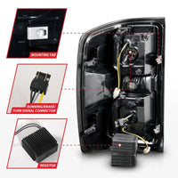 ANZO 15-19 Chevrolet Silverado 2500 HD/3500 HD LED Taillight w/ Sequential Black Housing/Clear Lens - My Store