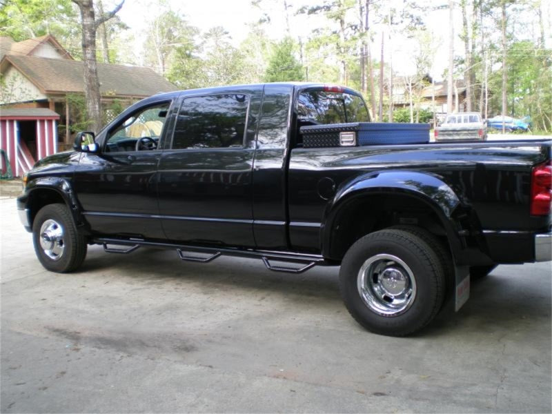 N-Fab Nerf Step 06-09 Dodge Ram 1500/2500/3500 Mega Cab 6.4ft Bed - Gloss Black - Bed Access - 3in - Mammoth Racing -