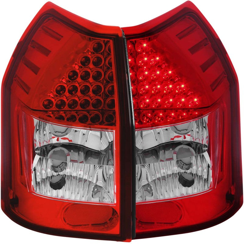 ANZO 2005-2008 Dodge Magnum LED Taillights Red/Clear - Mammoth Racing -