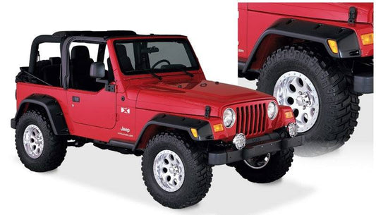 Bushwacker 97-06 Jeep TJ Max Pocket Style Flares 4pc - Black - Mammoth Racing -