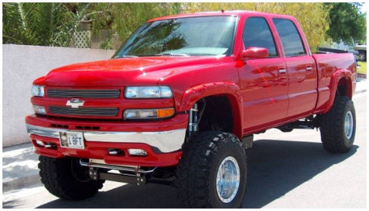 Bushwacker 99-06 Chevy Silverado 1500 Fleetside Pocket Style Flares 2pc 78.0/96.0in Bed - Black - Mammoth Racing -