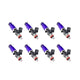 Injector Dynamics 1340cc Injectors - 60mm Length - 14mm Purple Top - 15mm Lower O-Ring (Set of 8) - Mammoth Racing -