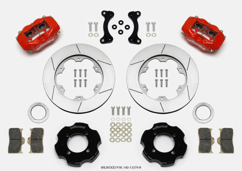 Wilwood Forged Dynalite Front Hat Kit 11.00in GT Rotor Red 95-05 Miata - My Store