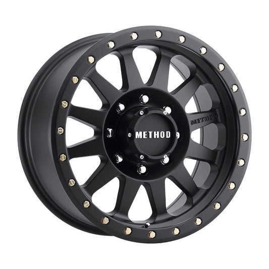 Method Mr304 Double Standard 20x10 -18mm Offset 8x6.5 130.81mm CB Matte Black Wheel - Mammoth Racing -