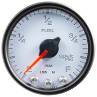 Autometer Spek-Pro Gauge Fuel Level 2 1/16in 0-270 Programmable Wht/Blk - My Store