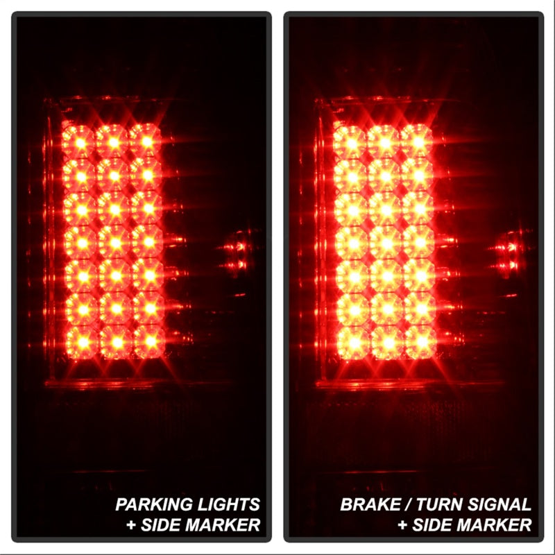 Spyder Ford F150 side 97-03/F250/350 Duty 99-07 LED Tail Lights Red Clear ALT-YD-FF15097-LED-RC - Mammoth Racing -