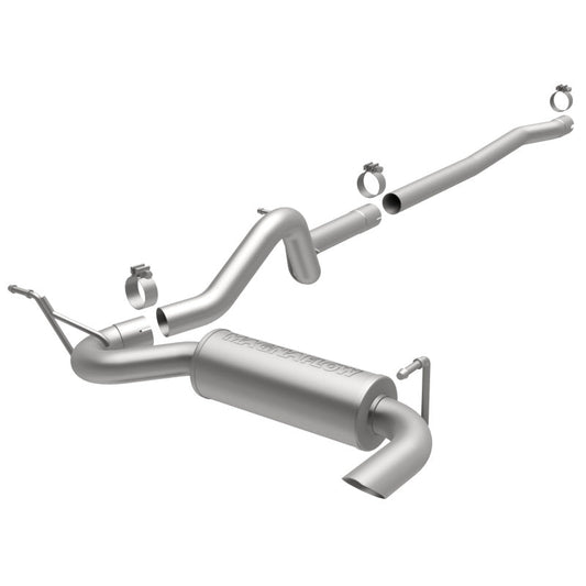 MagnaFlow 12-14 Jeep Wrangler 4dr Single Straight Rear P/S Exit Stainless C/B Performance Exhaust - Mammoth Racing -