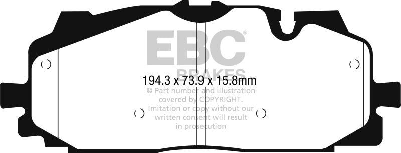 EBC 18-19 Audi S4 / S5 Redstuff Ceramic Low Dust Front Brake Pads - My Store