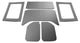 DEI 07-18 Jeep Wrangler JK 4-Door Leather Look Headliner Complete Kit - Gray - Mammoth Racing -