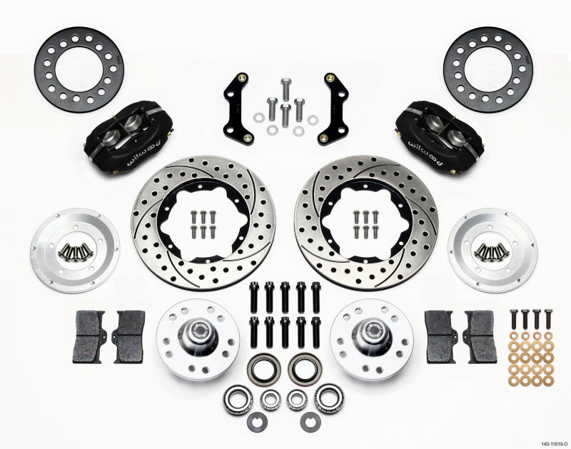 Wilwood Forged Dynalite Front Kit 11.00in Drilled 73-80 CDP A B E & F Body - Mammoth Racing -