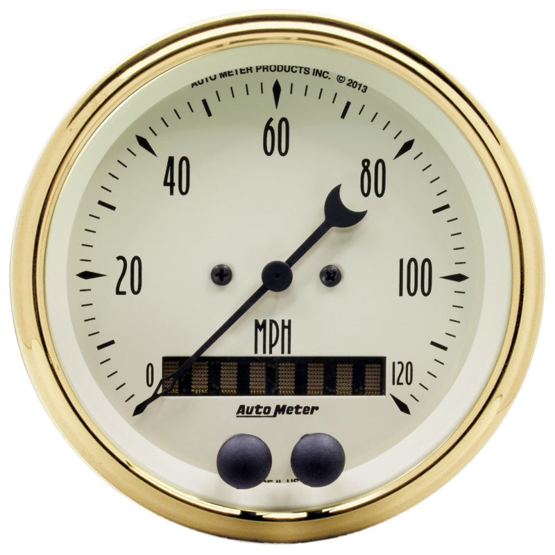 AutoMeter Golden Oldies 3-3/8in 0-120mph (gps) Speedometer Gauge - My Store