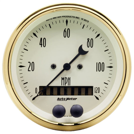 AutoMeter Golden Oldies 3-3/8in 0-120mph (gps) Speedometer Gauge - My Store