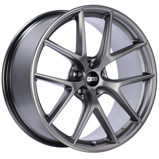 BBS CI-R 20x9 5x120 ET25 Platinum Silver Polished Rim Protector Wheel -82mm PFS/Clip Required - Mammoth Racing -