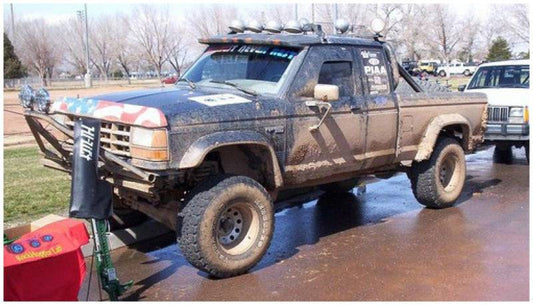Bushwacker 89-90 Ford Bronco II Cutout Style Flares 2pc - Black - Mammoth Racing -