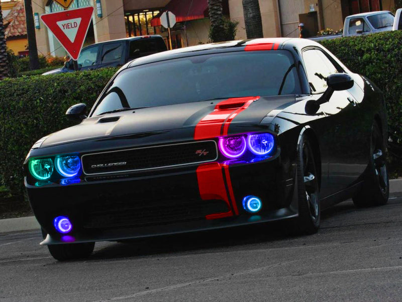 Oracle Dodge Challenger 08-14 LED Waterproof Halo Kit - ColorSHIFT w/o Controller - Mammoth Racing -
