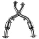 Kooks 99-04 Ford Mustang GT / Cobra 3in In x 2 1/2in OEM Out Green Cat SS X Pipe Kooks HDR Req - Mammoth Racing -