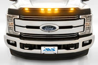 AVS 2017-2019 Ford F250 Super Duty Aeroskin Low Profile Hood Shield w/ Lights - Black - Mammoth Racing -