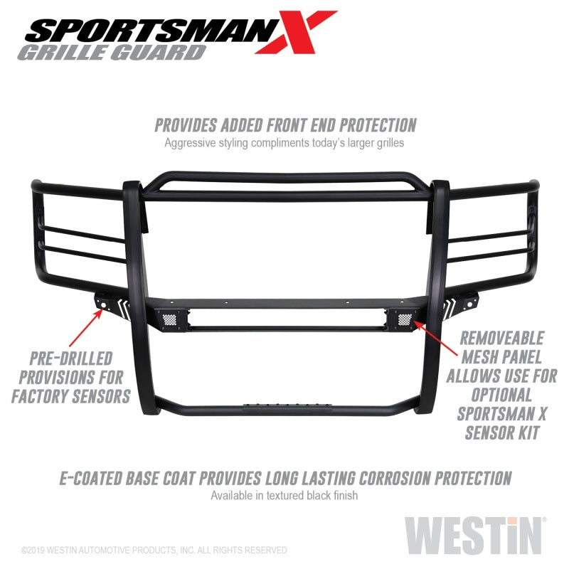 Westin 16-18 Chevy Silverado 1500 Sportsman X Grille Guard - Textured Black - Mammoth Racing -