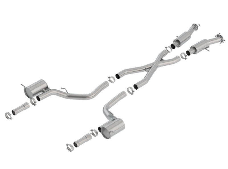 Borla 2018+ Jeep Grand Cherokee TrackHawk 6.2L V8 AWD 3in S-Type CatBack Exhaust (Uses Factory Tips) - My Store