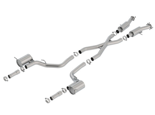 Borla 2018+ Jeep Grand Cherokee TrackHawk 6.2L V8 AWD 3in S-Type CatBack Exhaust (Uses Factory Tips) - My Store