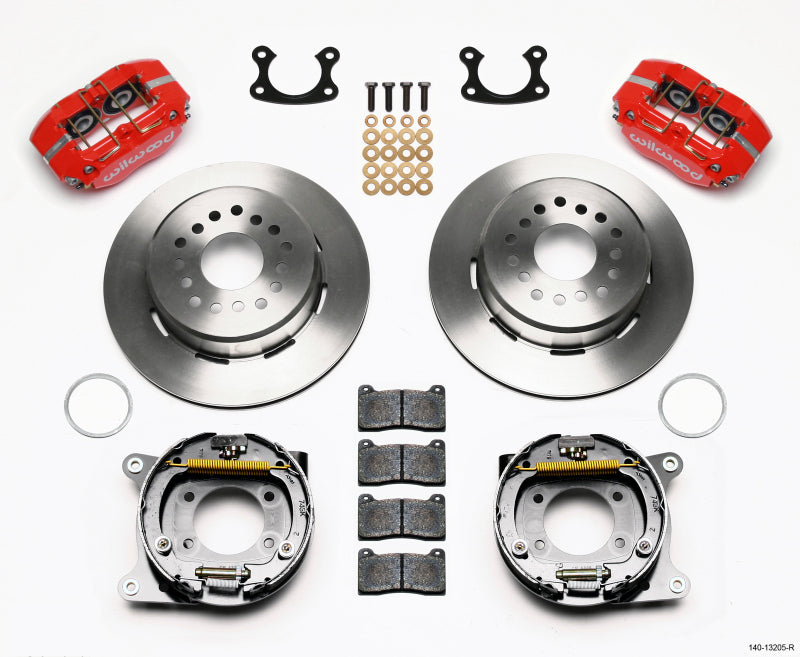 Wilwood Dynapro Dust-Boot P/S Park Brake Kit Red Small Ford 2.66in Offset - Mammoth Racing -